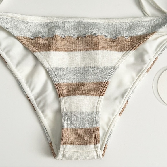 Tularosa Cream Bikini Bottom with Side Ties - Picture 3 of 7